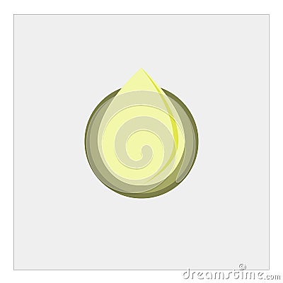 Water drop sign icon. Tear symbol. Green circle button with icon. Vector Stock Photo