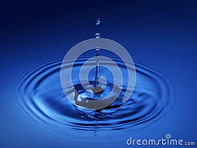 Water drop splashing Stock Photo