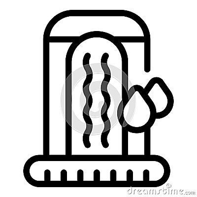 Water drop sterilizer icon outline vector. Anti cleaner Vector Illustration