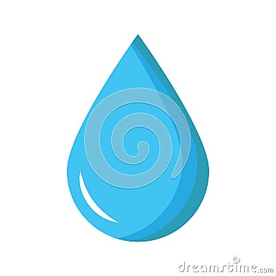 Water drop symbol illustration, blue water drop icon Cartoon Illustration