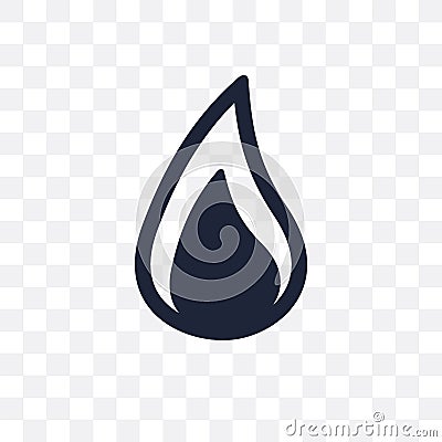 Water drop transparent icon. Water drop symbol design from Weather collection. Vector Illustration