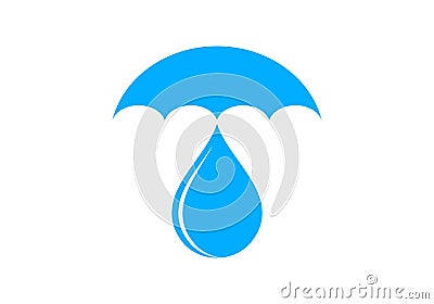 Water drop, waterproofing logo vector Stock Photo