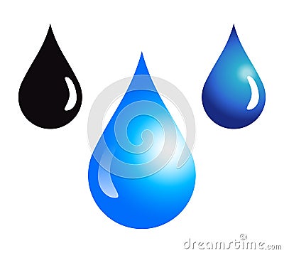 Water drops Cartoon Illustration