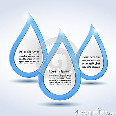 Water Drops Vector Illustration
