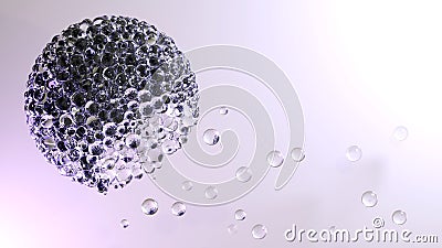 Water drops ball background