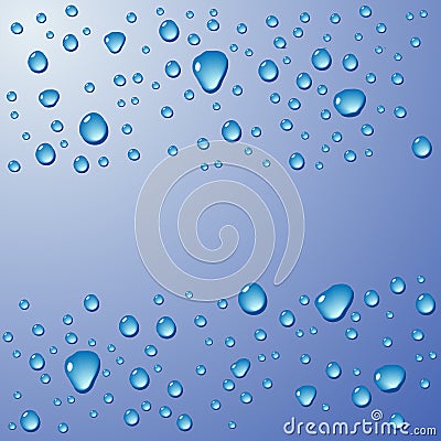 Water Drops Banner Template. Vector Eps10 Vector Illustration