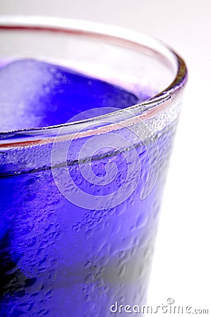 Water drops and frost on mocktail glass Stock Photo