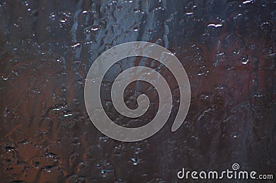 Water drops on the glass. Raindrops on the window. Stock Photo