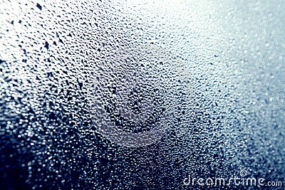 Water drops on a glass surface Stock Photo