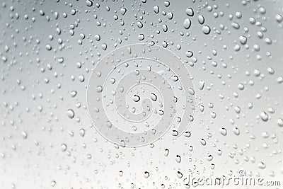 a water drops on grey background. Macro. Stock Photo