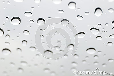 Water drops on mirror, water bubble drops wallpaper, rain drop on glass for background selective focus Stock Photo