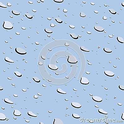 Water drops seamless texture Vector Illustration