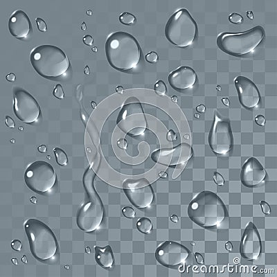 Water drops set Vector Illustration