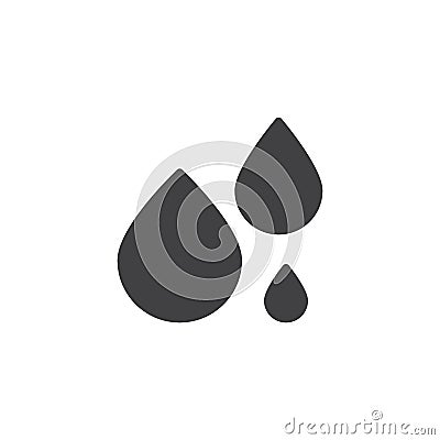 Water drops vector icon Vector Illustration