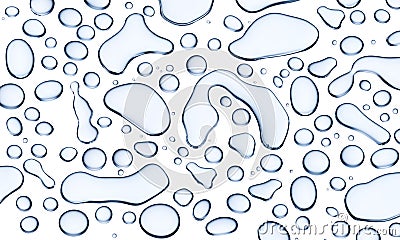 Water Drops White Background Stock Photo