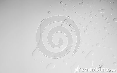 Water Drops on White Texture Background. World Water Day Concept. CSR, Corporate Social Responsibility or CSC, Corporate Social Stock Photo