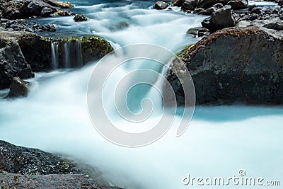 Water fall in Rio de Petrohue Stock Photo