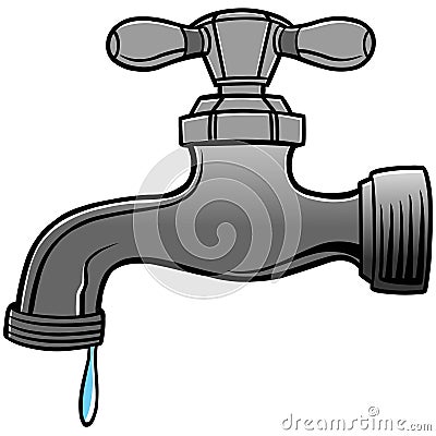 Water Faucet Vector Illustration