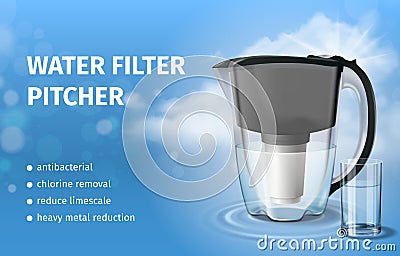 Water Filter Realistic Vector Illustration