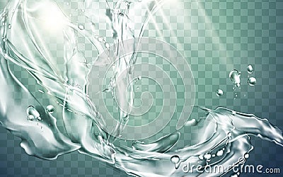 Water flow effect Vector Illustration