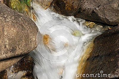 Water Flowing in the Creek Stock Photo