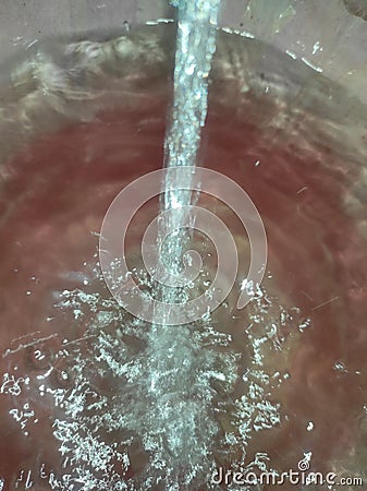 The water flows clear Stock Photo