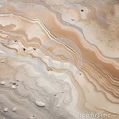 Fluid Landscapes: Aerial Abstractions Of White And Brown Textured Sandstone Stock Photo
