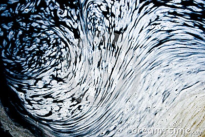 Water foam forming interesting patterns Stock Photo