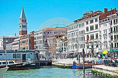 Water front Venice, Italy Editorial Stock Photo