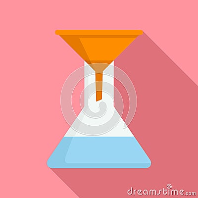 Water funnel icon, flat style Vector Illustration