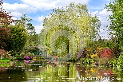 The water garden of Claude Monet in spring Stock Photo