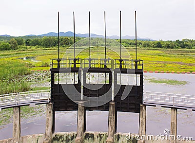 Water Gates for Irrigation Stock Photo