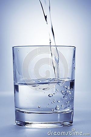 Water in a glass Stock Photo