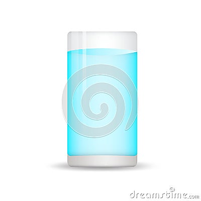 Water glass icon in flat style. Soda glass vector, web icon, sign, Design elements for business Vector Illustration