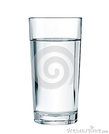 Water glass isolated with clipping path Stock Photo