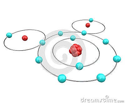 Water - H2O Atomic Diagram Stock Photo