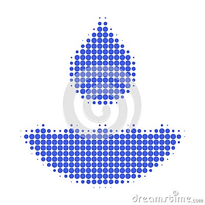 Water Halftone Dotted Icon Vector Illustration