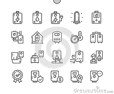 Water heaters boilers. Thermostat. Vector Illustration