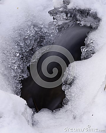 Water and ice Stock Photo