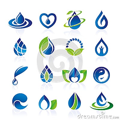 Water icon set Vector Illustration