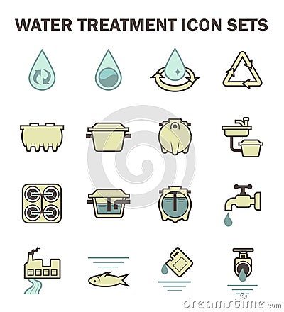 Water icon sets Vector Illustration