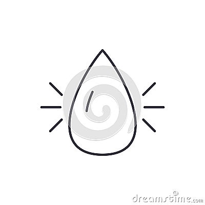 Water industry line icon concept. Water industry vector linear illustration, symbol, sign Vector Illustration