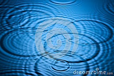 Water Intersecting Ripples Stock Photo