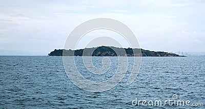 Water island.Blue sea/ocean and clouds sky abstract background in Thailand. Stock Photo