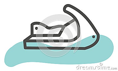 Water jetski, icon Vector Illustration