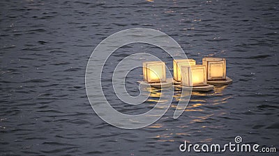 The water lanterns Stock Photo