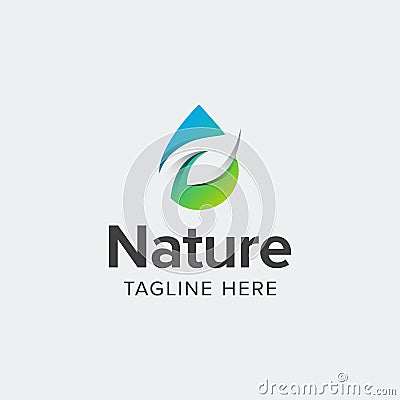 Water leaf organic nature logo vector inspiration Vector Illustration