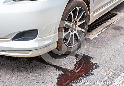Water Leaking From Car Radiator Royalty-Free Stock Image