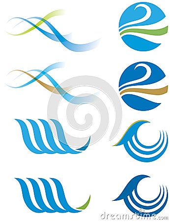 Water Logo Vector Illustration
