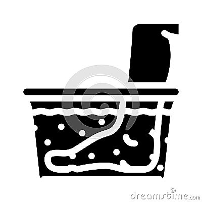 water massage glyph icon vector illustration Vector Illustration